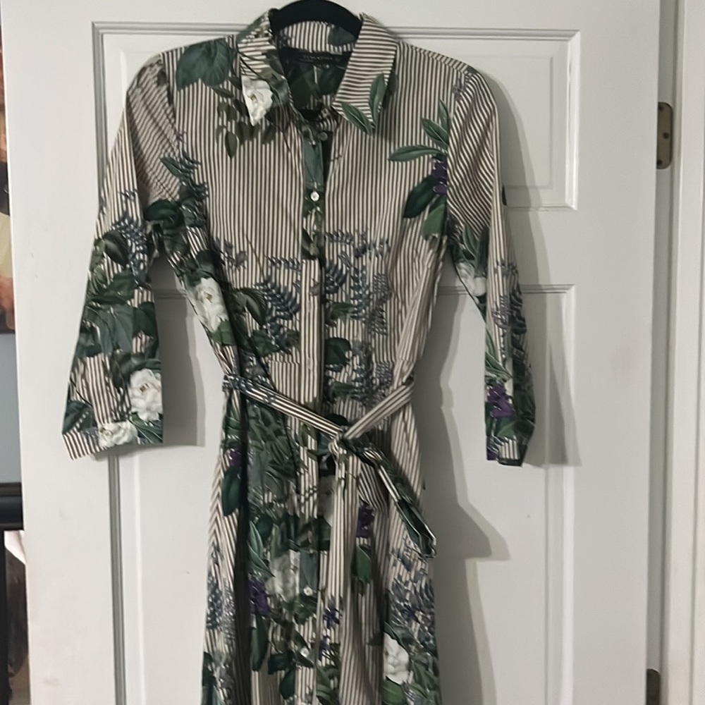 Zara button down midi dress